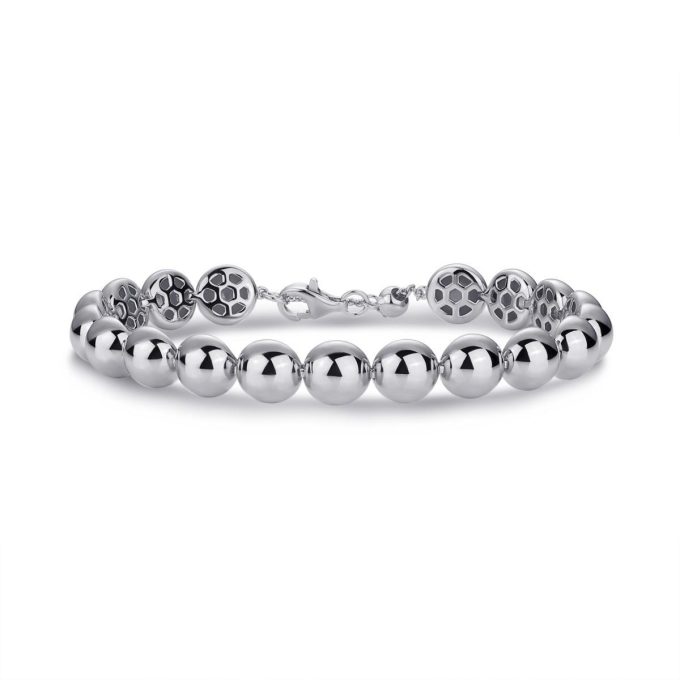 silver Dome Link Bracelet