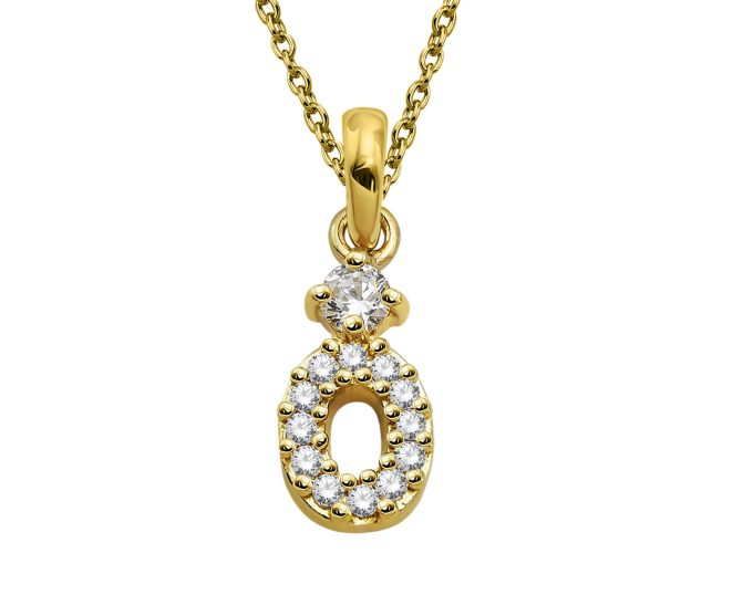 Unique Gold CZ Pave Necklace