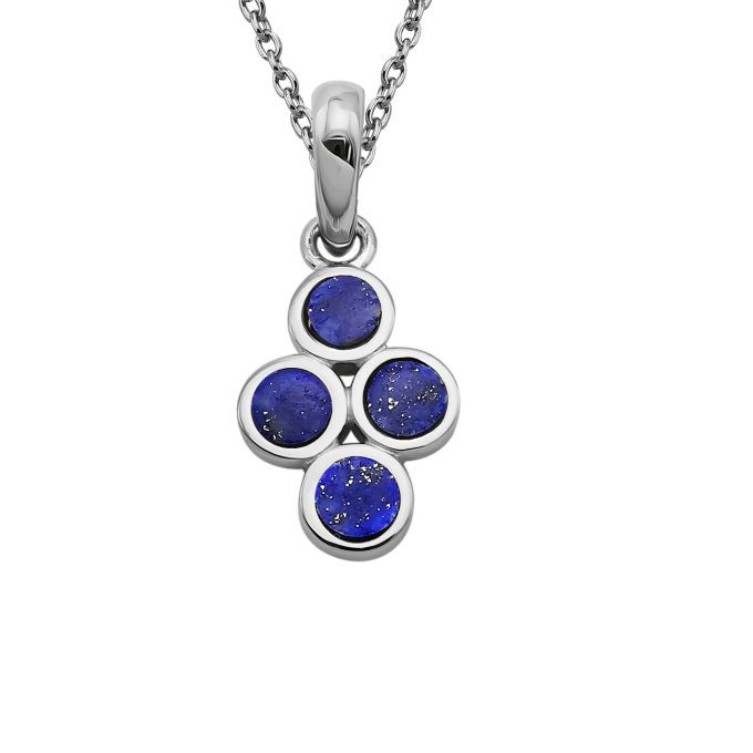 Unique Silver Lapis Lazuli Pendant Necklace