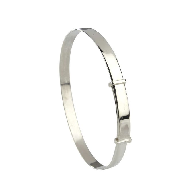 Silver Plain Expanding Child's Bangle