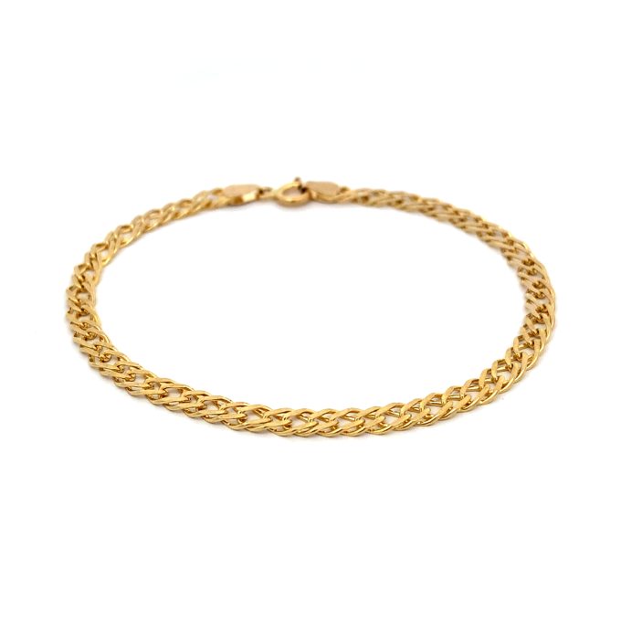 9ct Yellow Gold Double Curb Link Bracelet