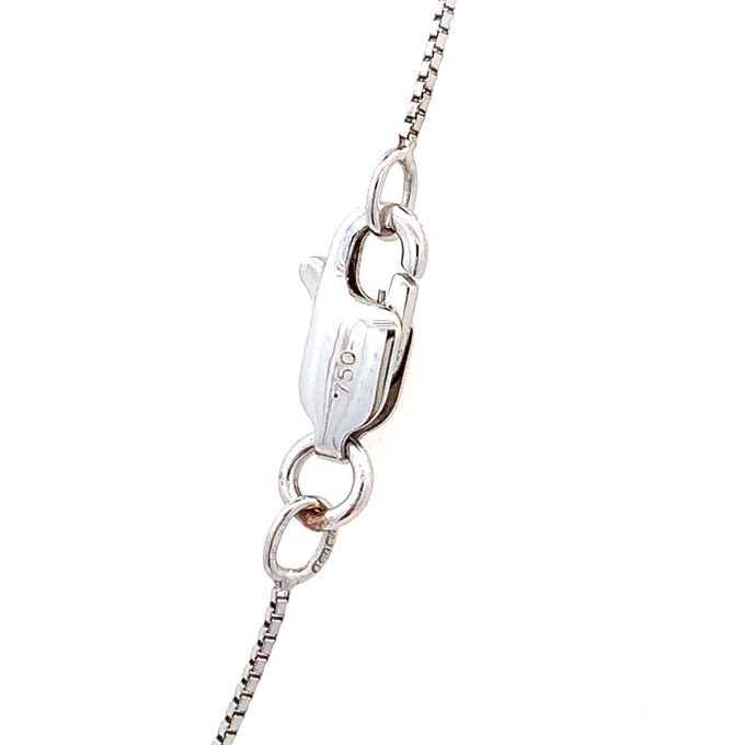 18ct White Gold Diamond Cross and Chain