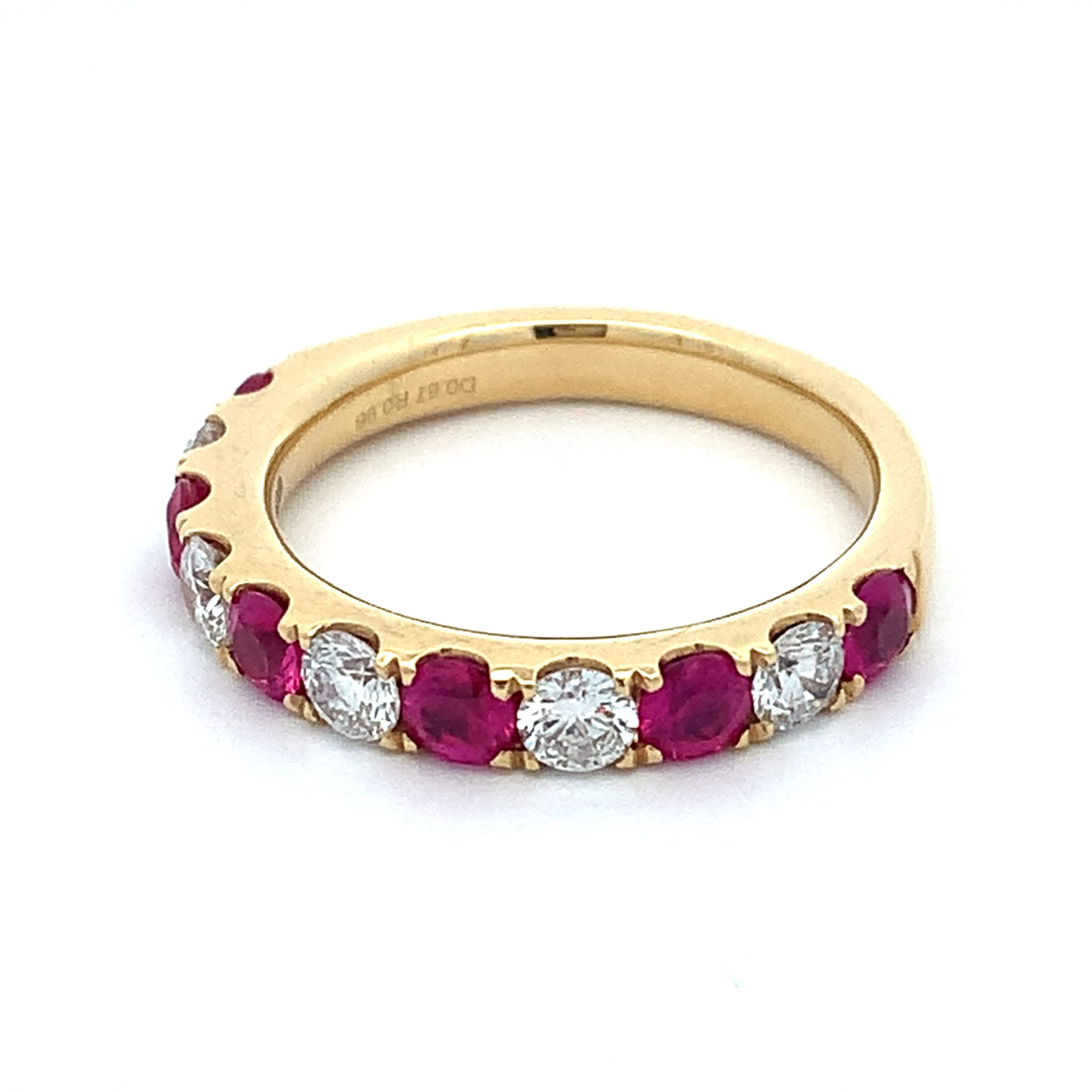Burmese Ruby and Diamond Eternity Ring