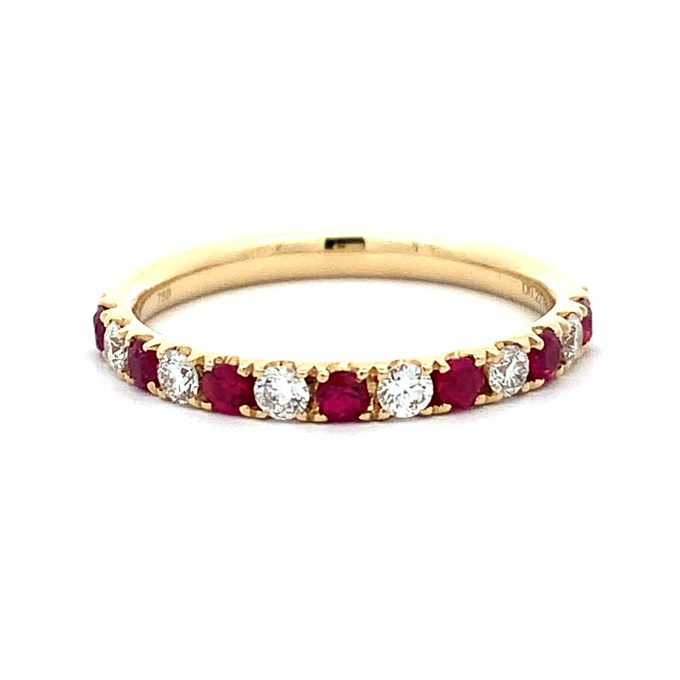 Burmese Ruby and Diamond Eternity Ring