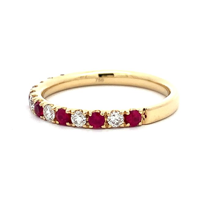 Burmese Ruby and Diamond Eternity Ring