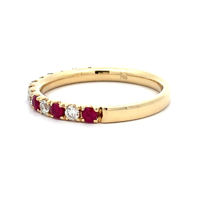 Burmese Ruby and Diamond Eternity Ring