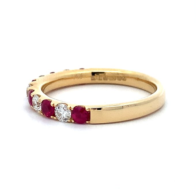 Burmese Ruby and Diamond Eternity Ring