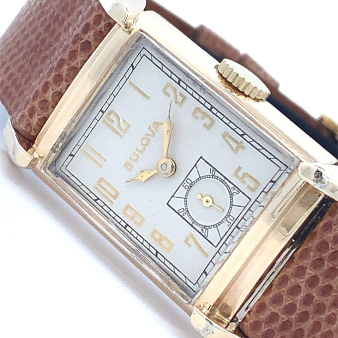 Bulova 1940's Tank Rolled Gold Ladies Watch