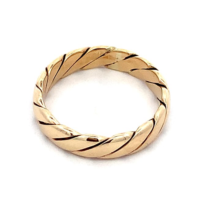 Ladies 9ct Yellow Gold Twist Band