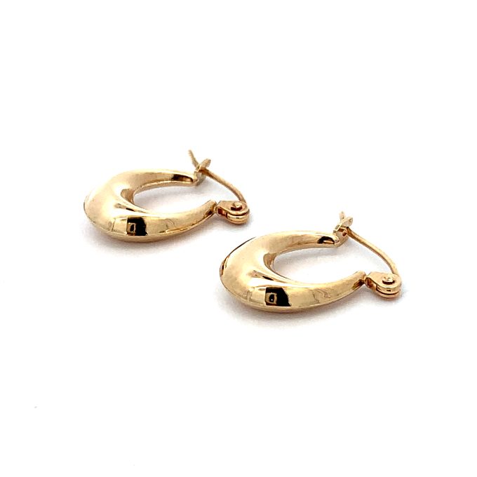 Small 9ct Yellow Gold Creole Hoop Earrings