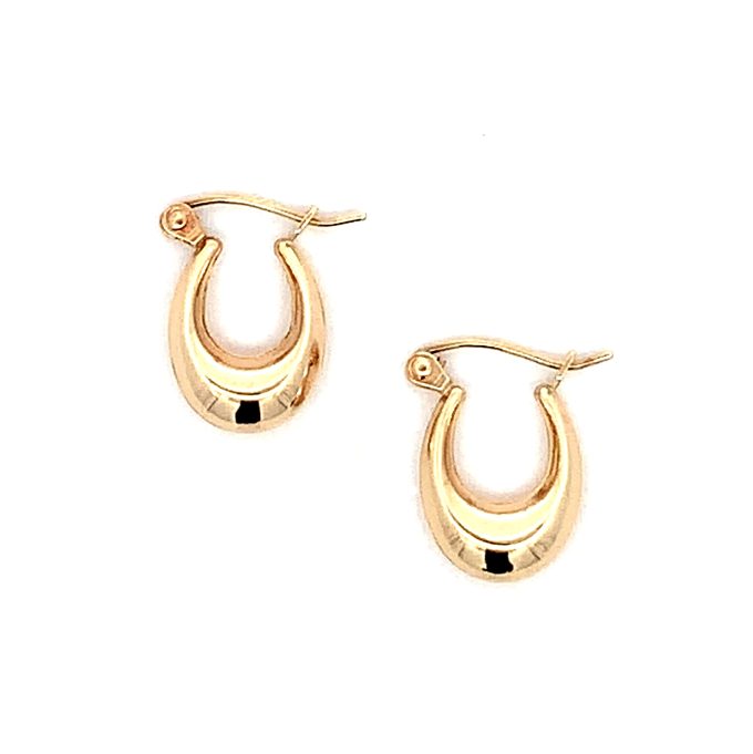 Small 9ct Yellow Gold Creole Hoop Earrings