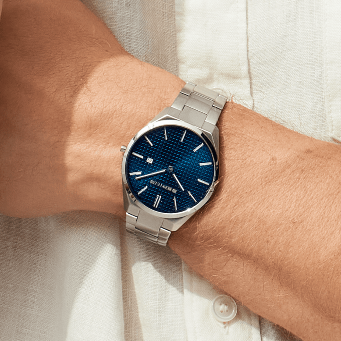 Bering Blue-Black Dial Ultra Slim Gents Watch 17240-707