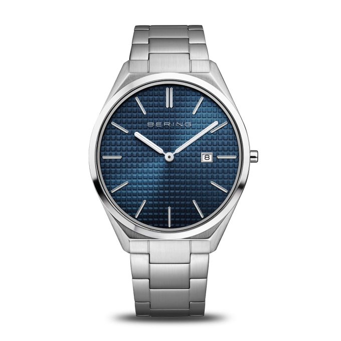 Bering Blue-Black Dial Ultra Slim Gents Watch 17240-707