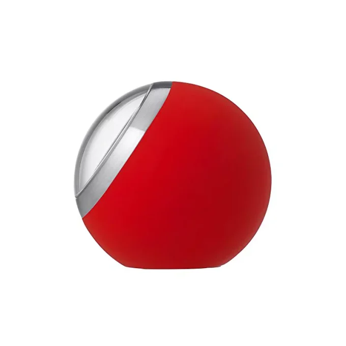 Mondaine Globe Clock, Red / White 6cm