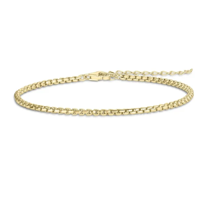 Yellow Gold Vermeil Box Chain Bracelet