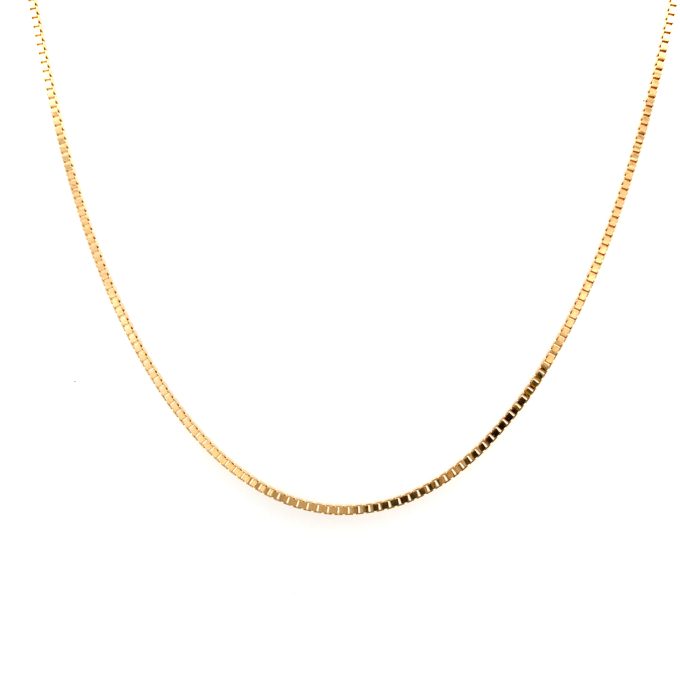 18ct Yellow Gold Box Link Chain