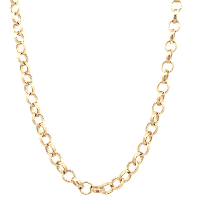 9ct Yellow Gold Oval Belcher Chain