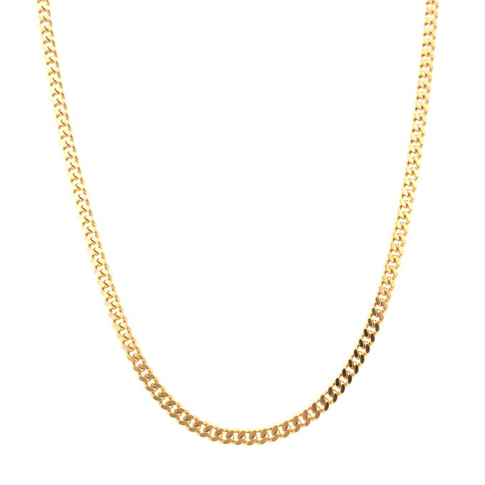 18ct Yellow Gold Flat Curb Chain