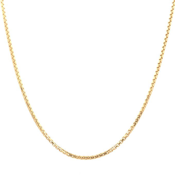 18ct Yellow Gold, Box Chain