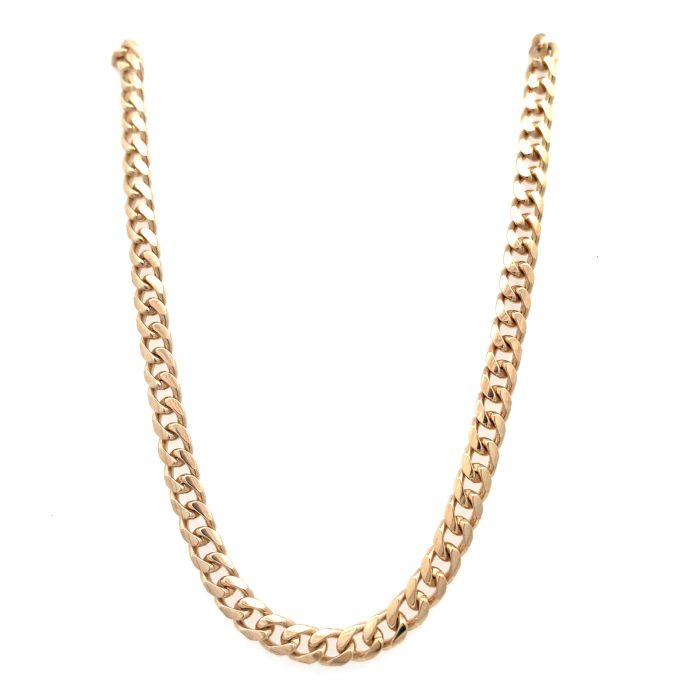9ct Yellow Gold, Bombe Curb Chain