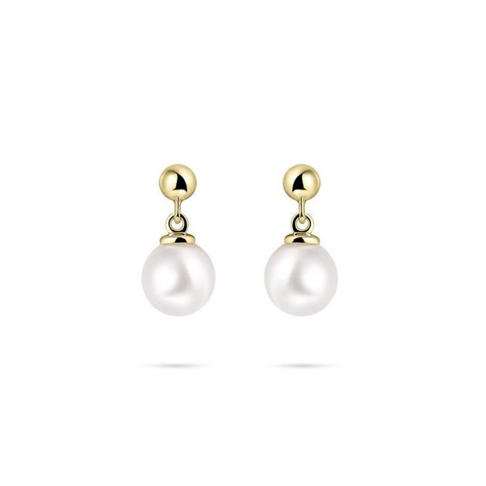 14ct Yellow Gold Pearl Drop Earrings
