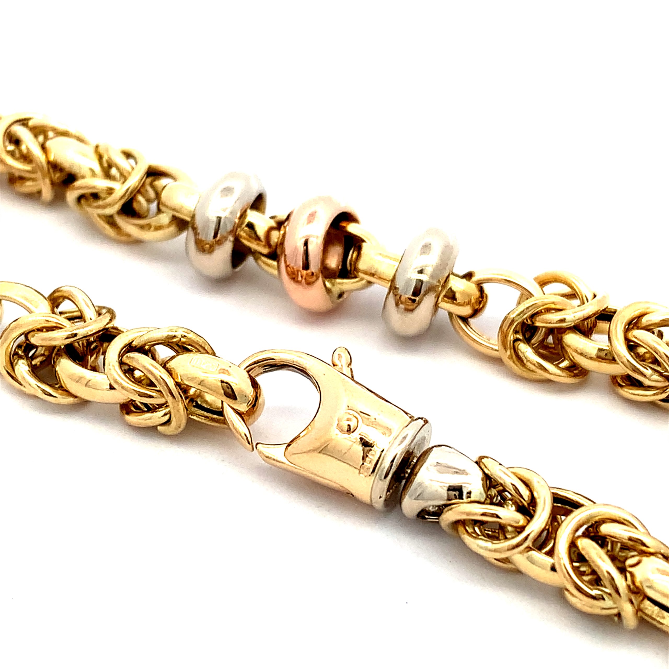 18ct Multi-tone Gold Fancy Link Bracelet