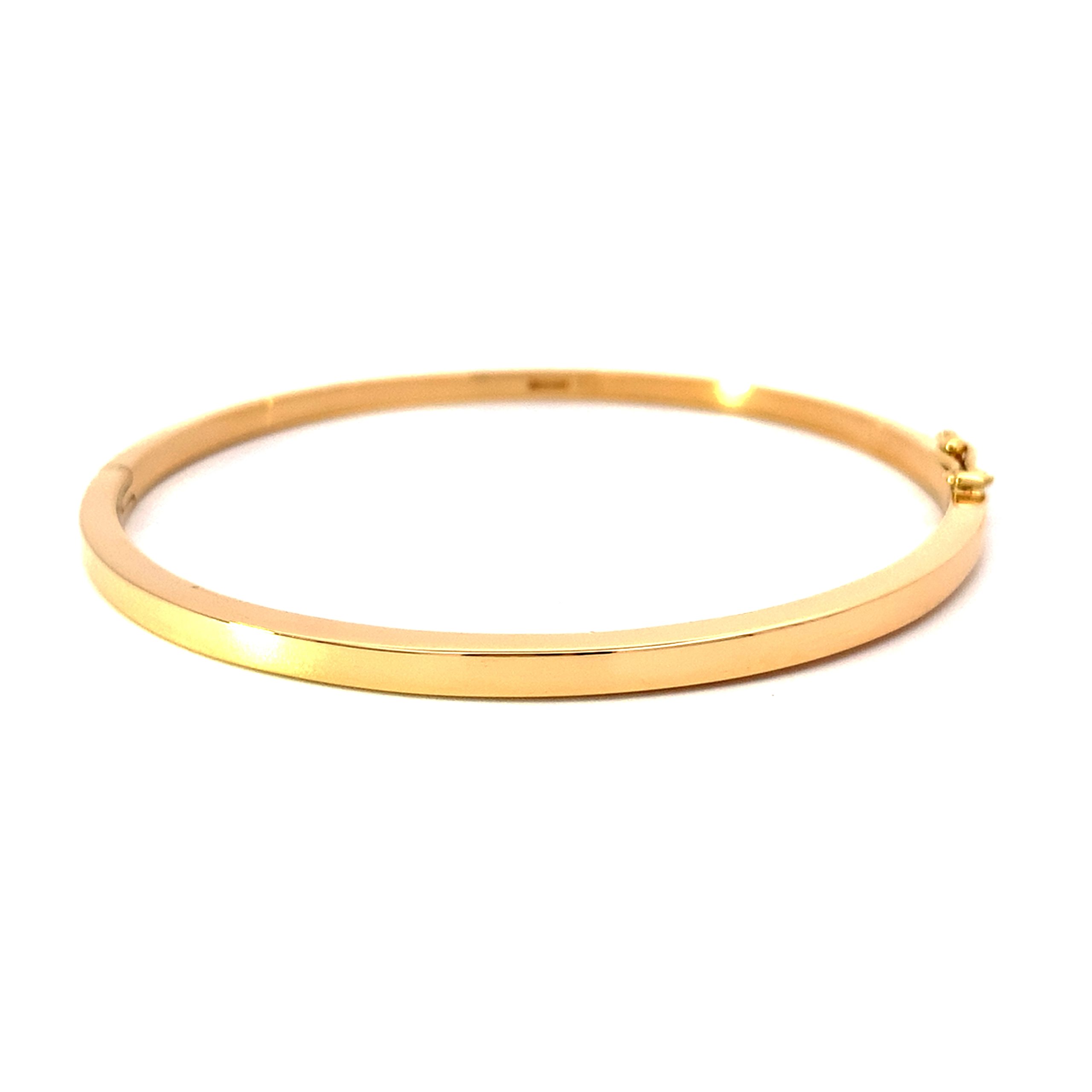 18ct Yellow Gold Solid hinged Bangle