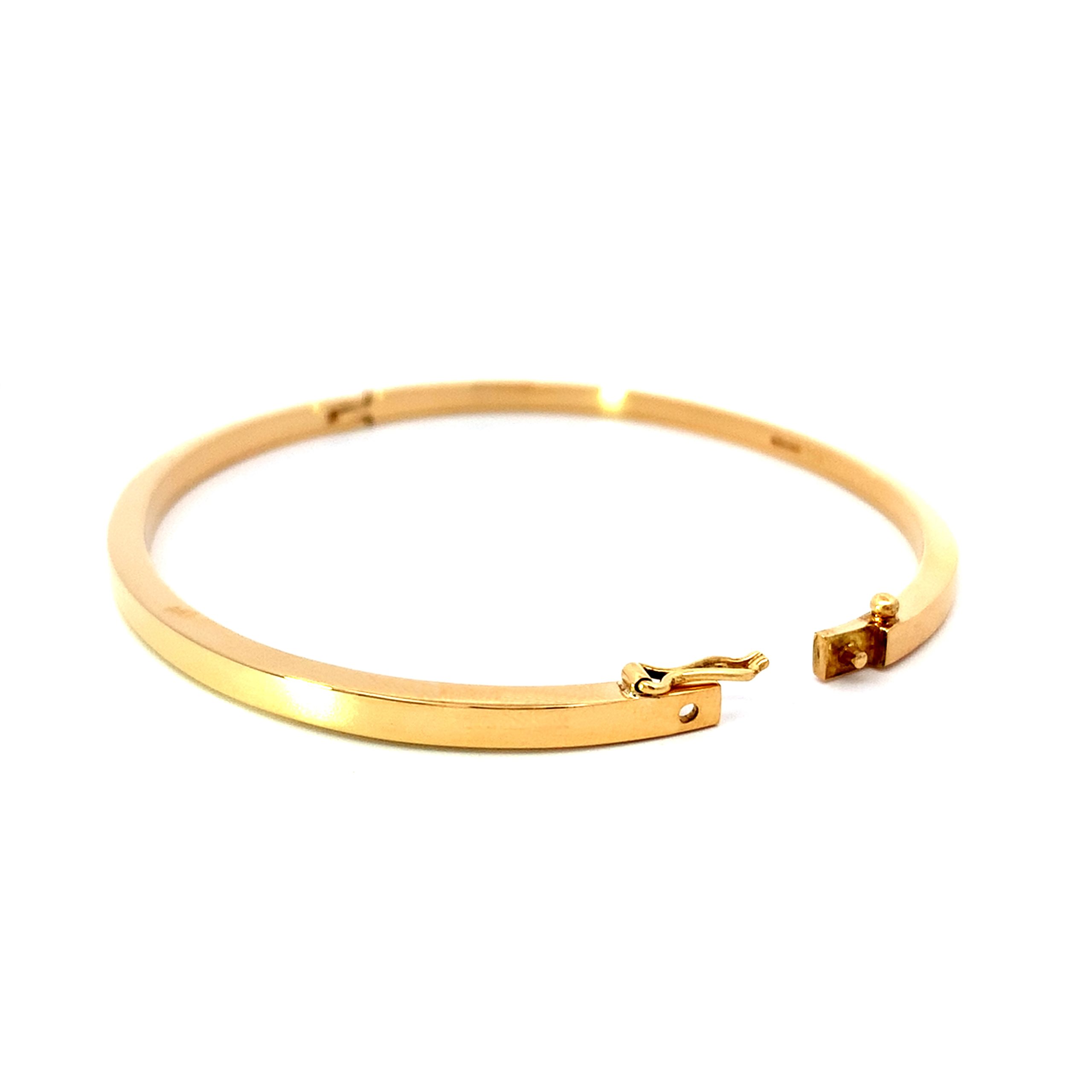 18ct Yellow Gold Solid hinged Bangle