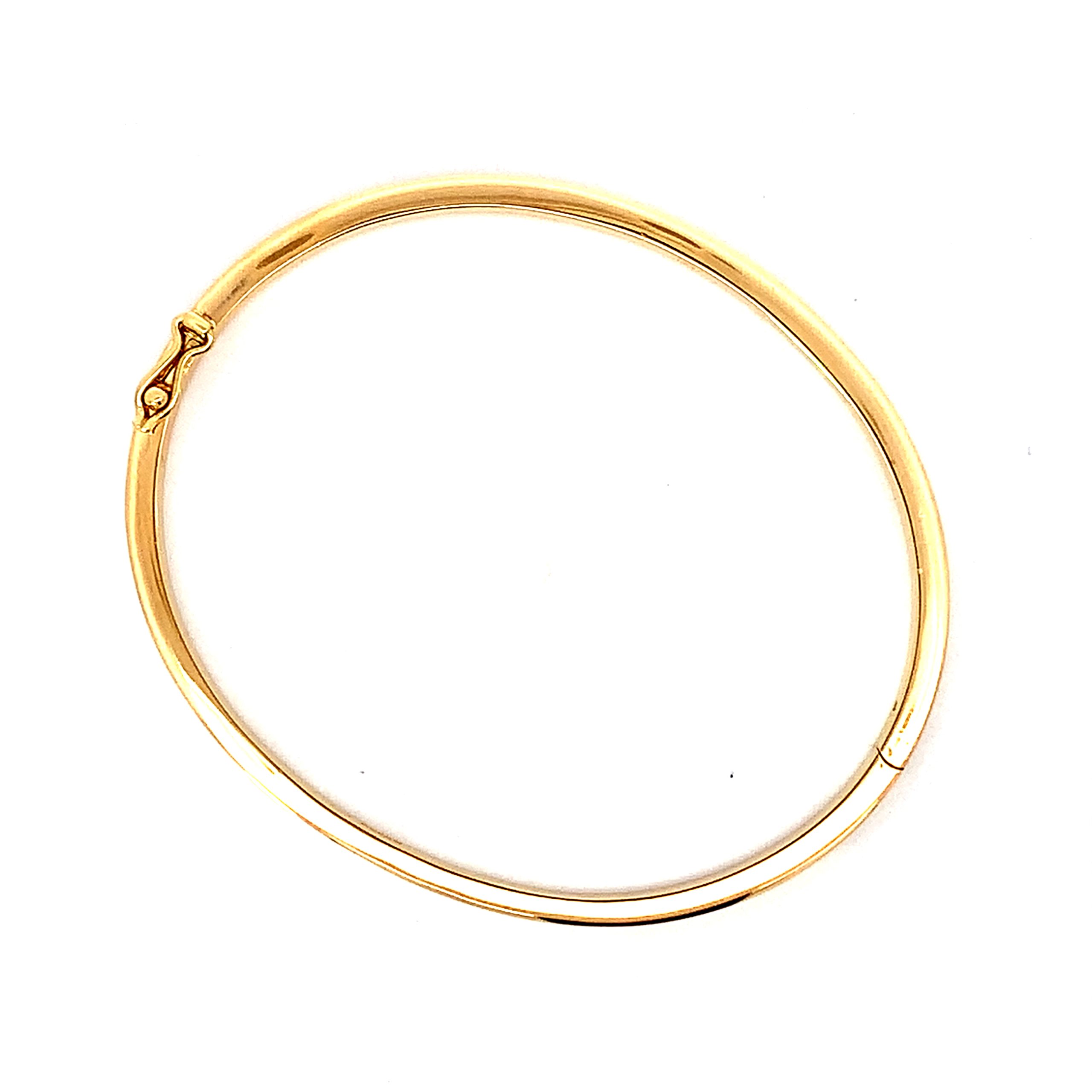 18ct Yellow Gold Solid hinged Bangle