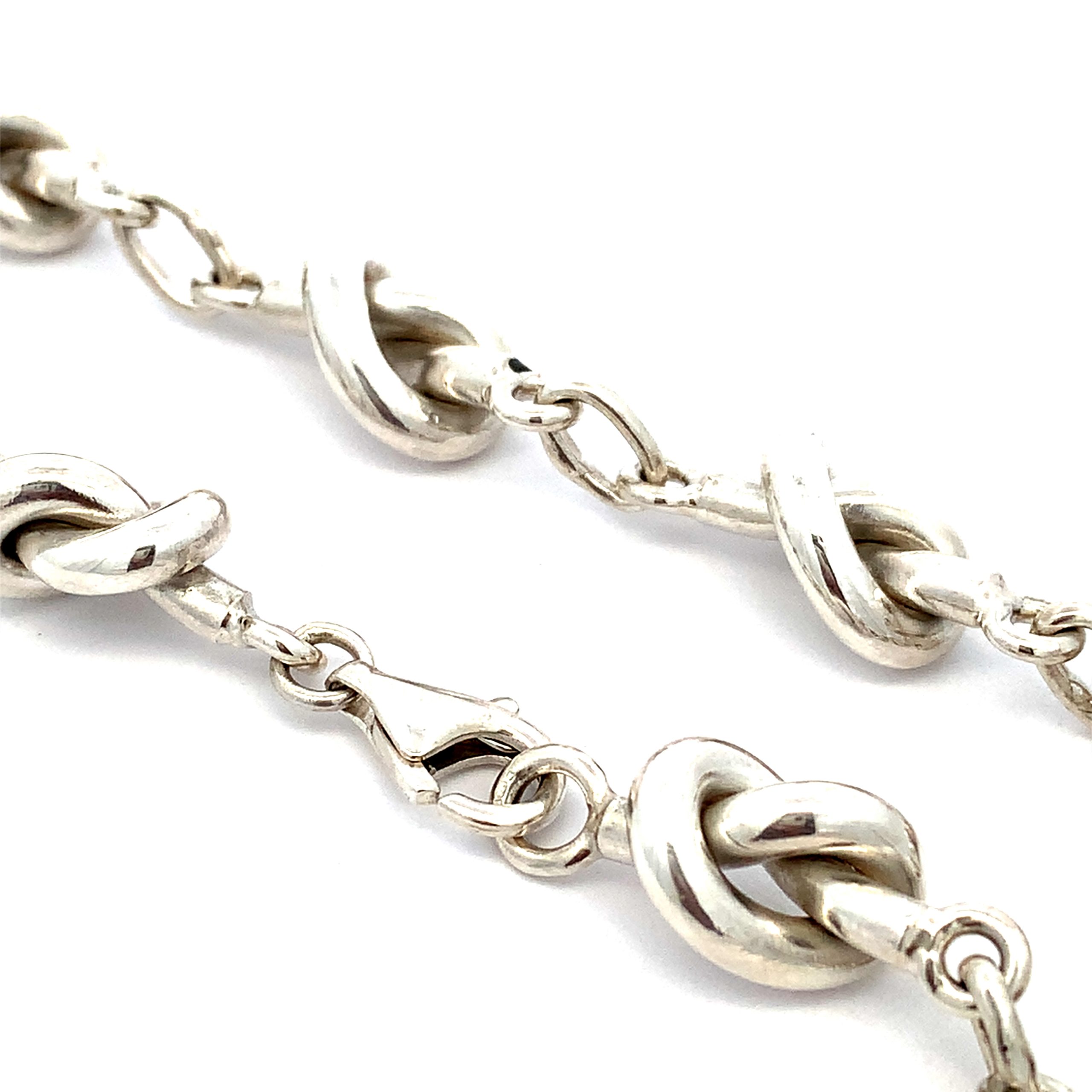 Heavy Weight Silver Knot Link Chain - 18"