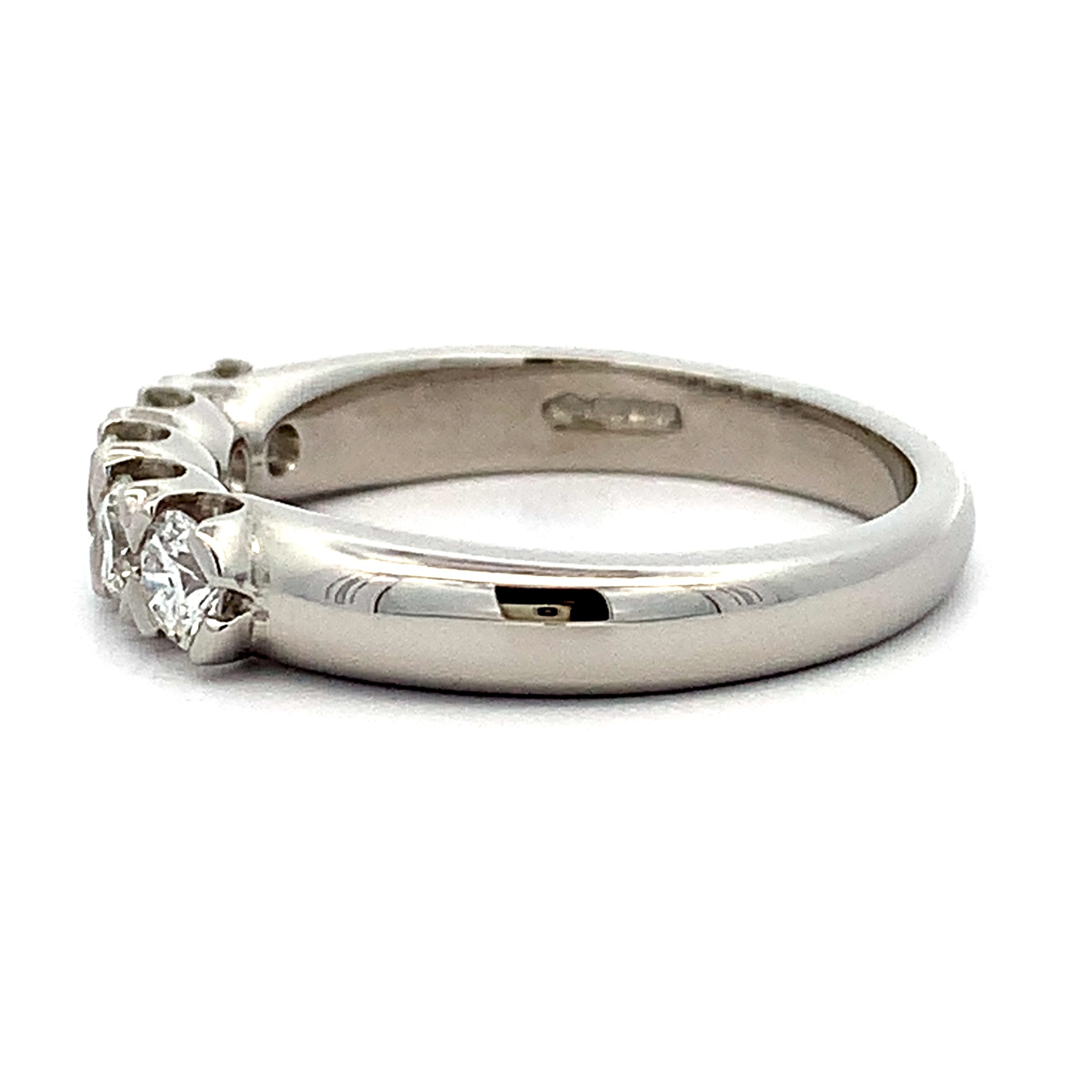 Platinum Diamond Five Stone Eternity Ring