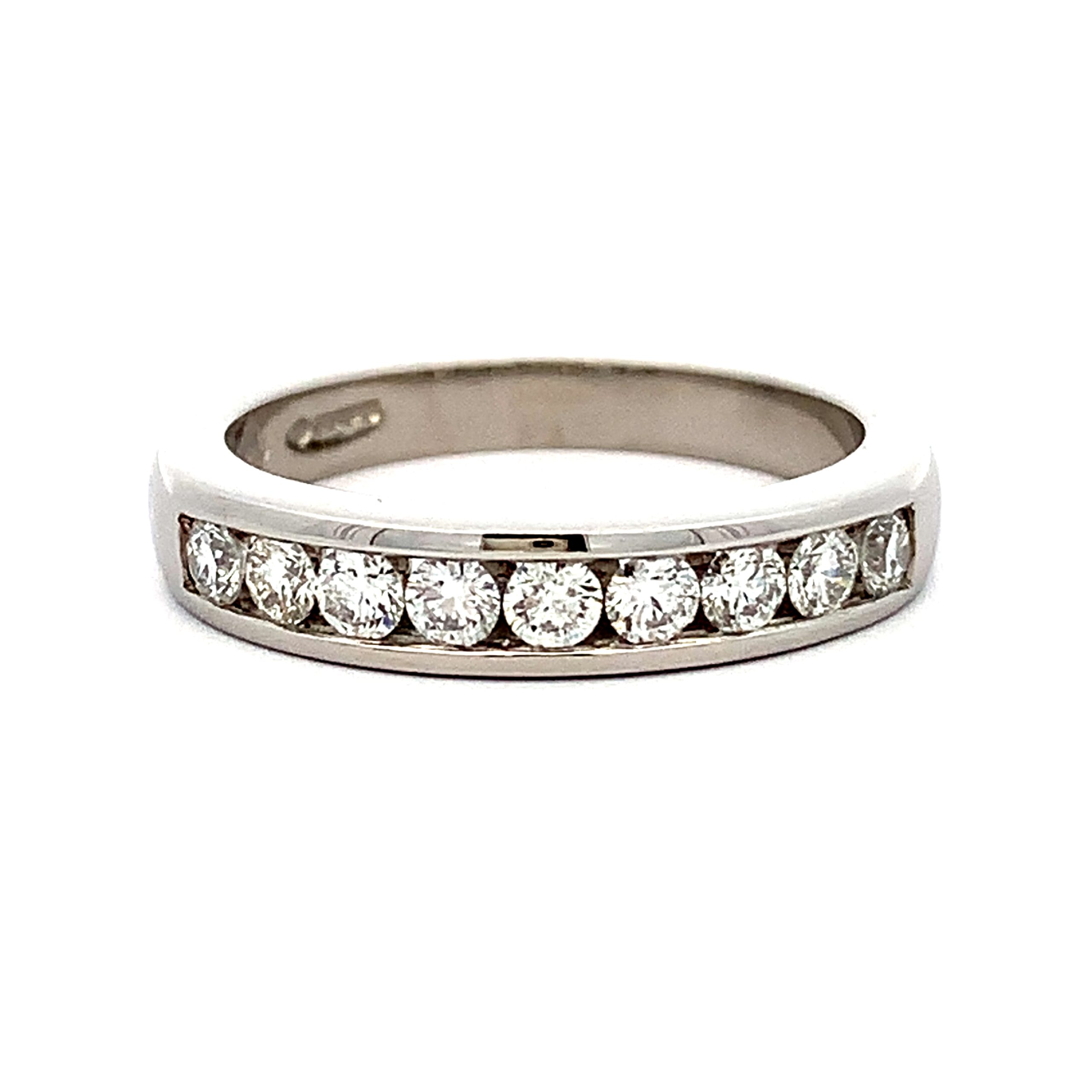 Platinum Channel 0.50ct Diamond Eternity Ring