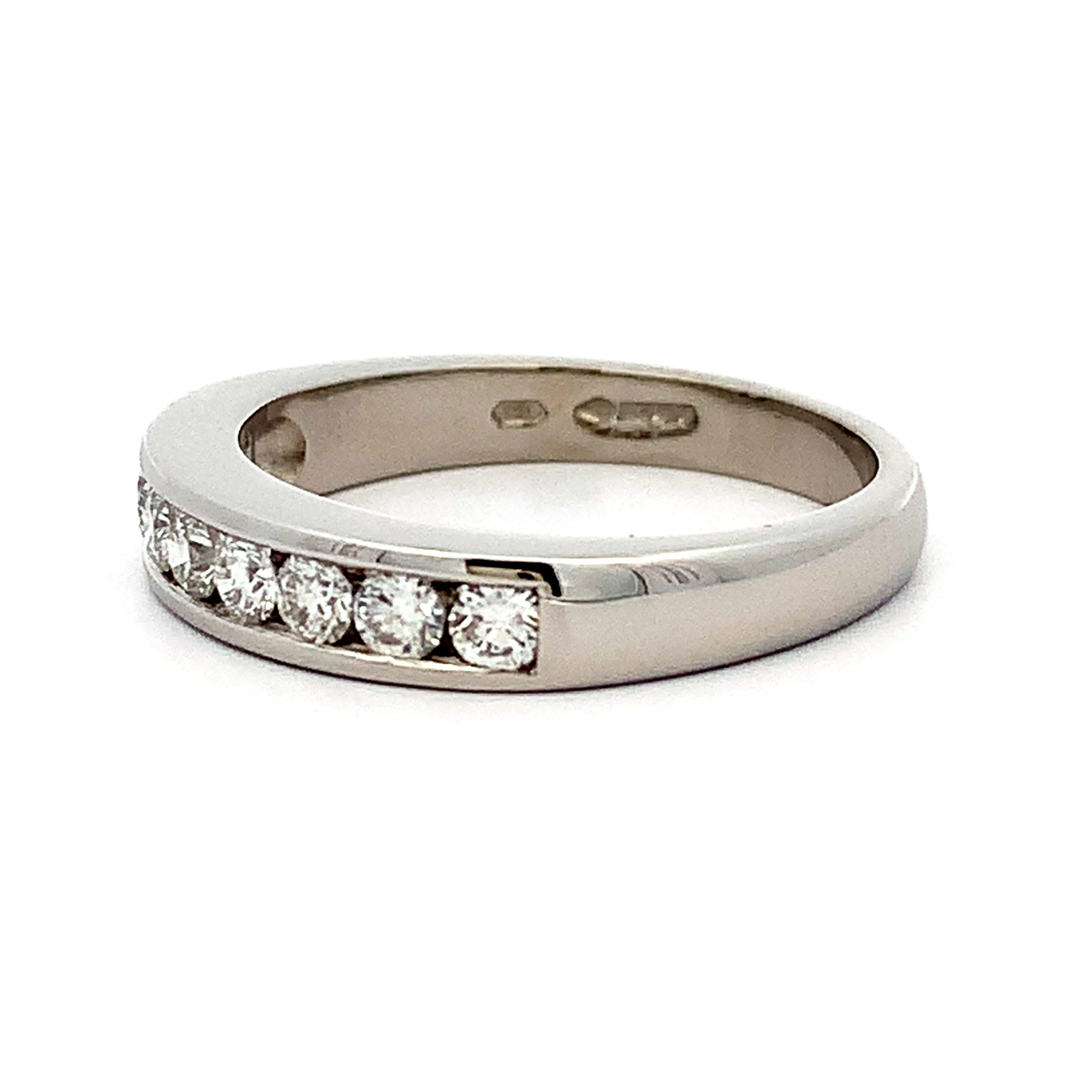 Platinum Channel 0.50ct Diamond Eternity Ring
