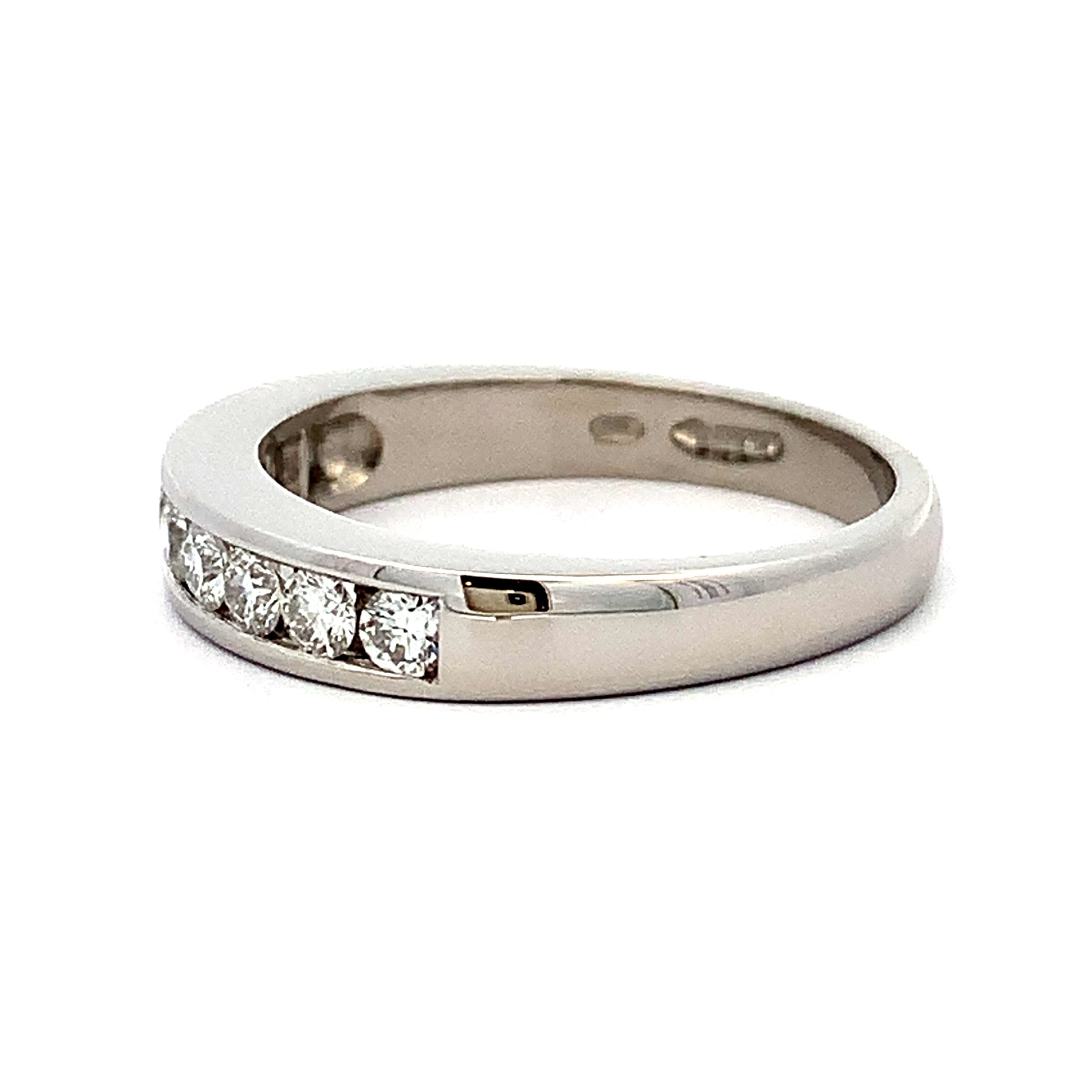 Platinum Channel 0.50ct Diamond Eternity Ring