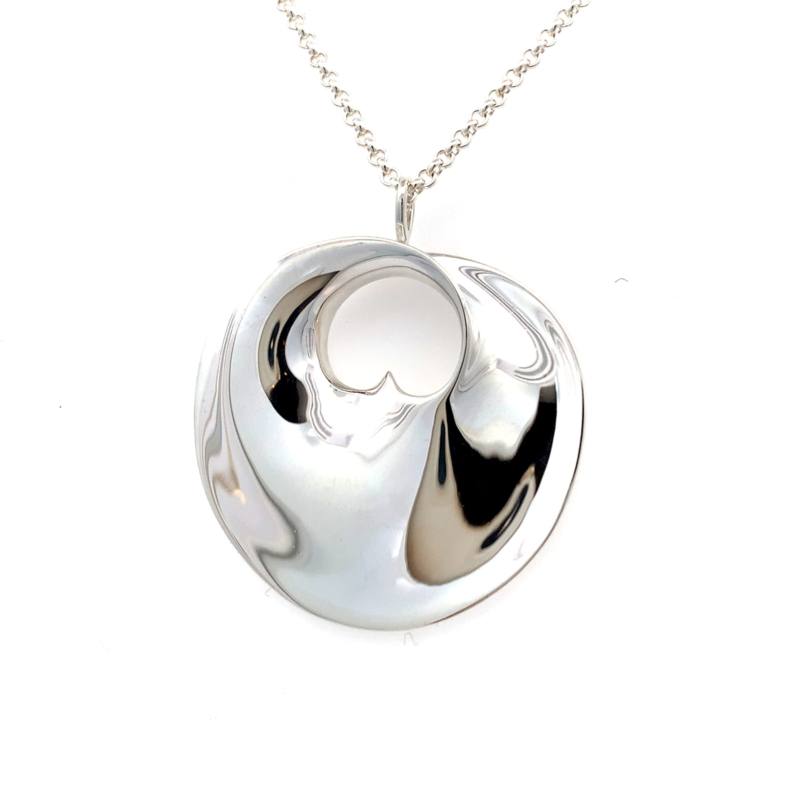 Georg Jensen Hidden Heart Silver Necklace