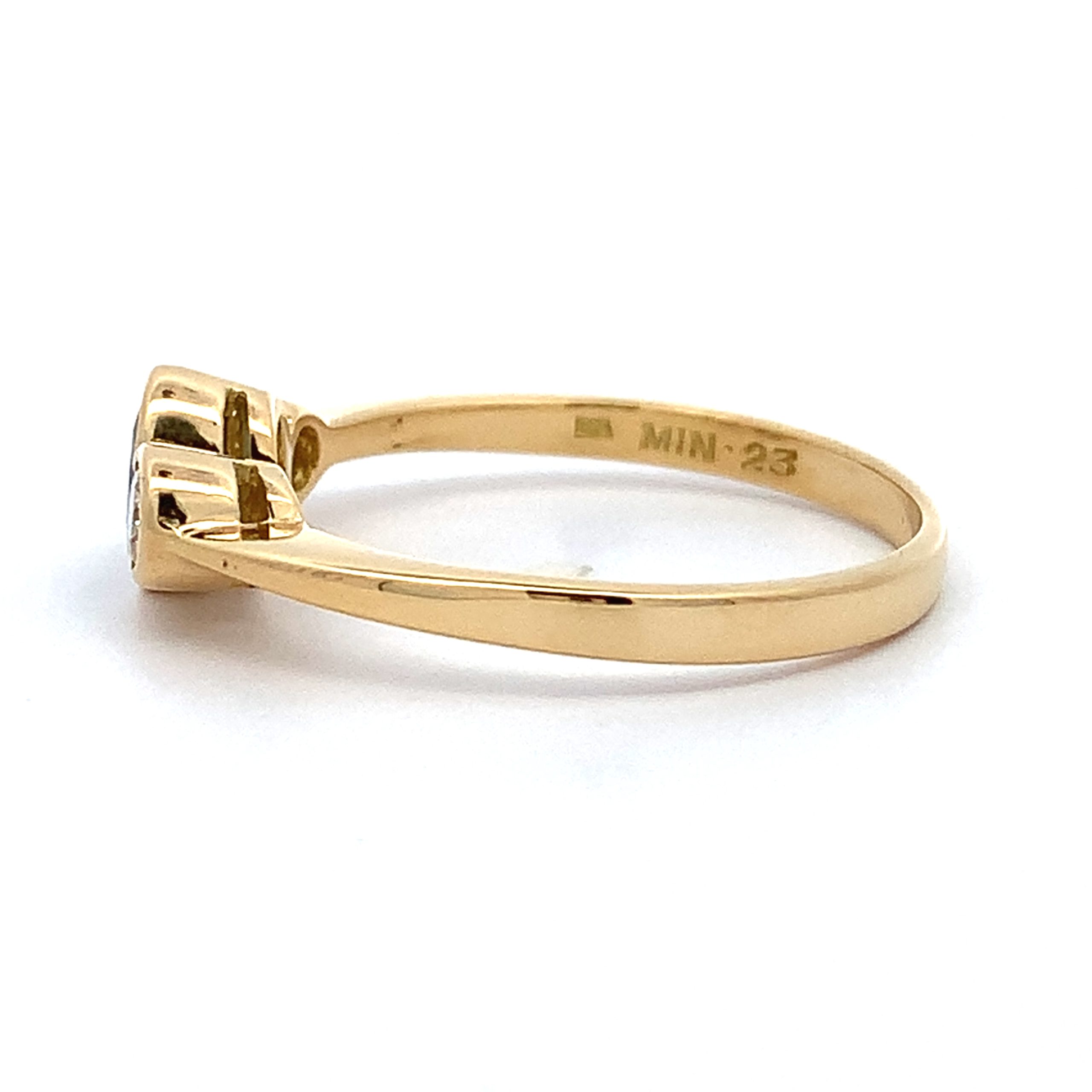 18ct Gold Sapphire and Diamond Trilogy Ring