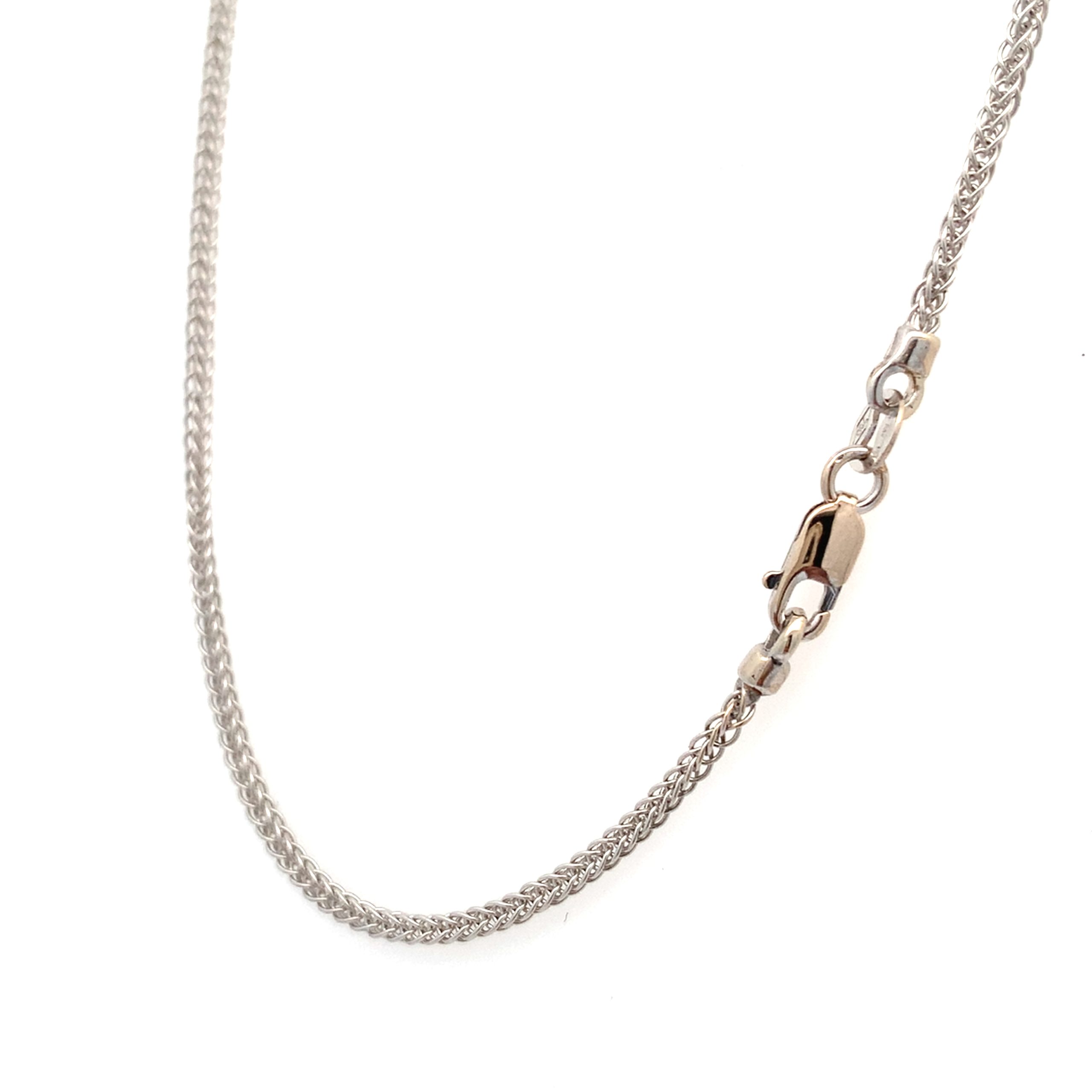 18ct White Gold Sapphire and Diamond Cross Necklace