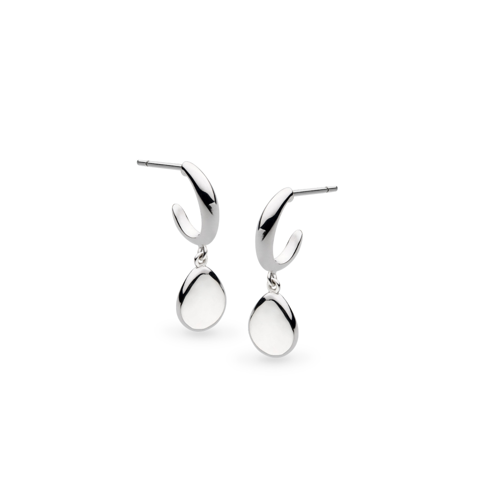 Kit Heath Coast Pebbles Semi-Hoop Stud Earrings
