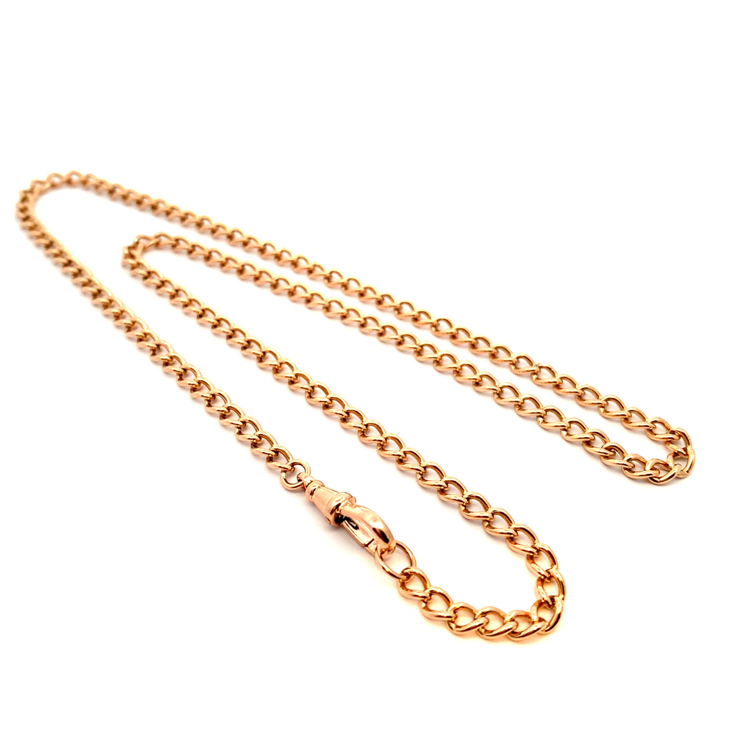 Vintage 9ct Rose Gold Traditional Curb Chain - 22 Inch