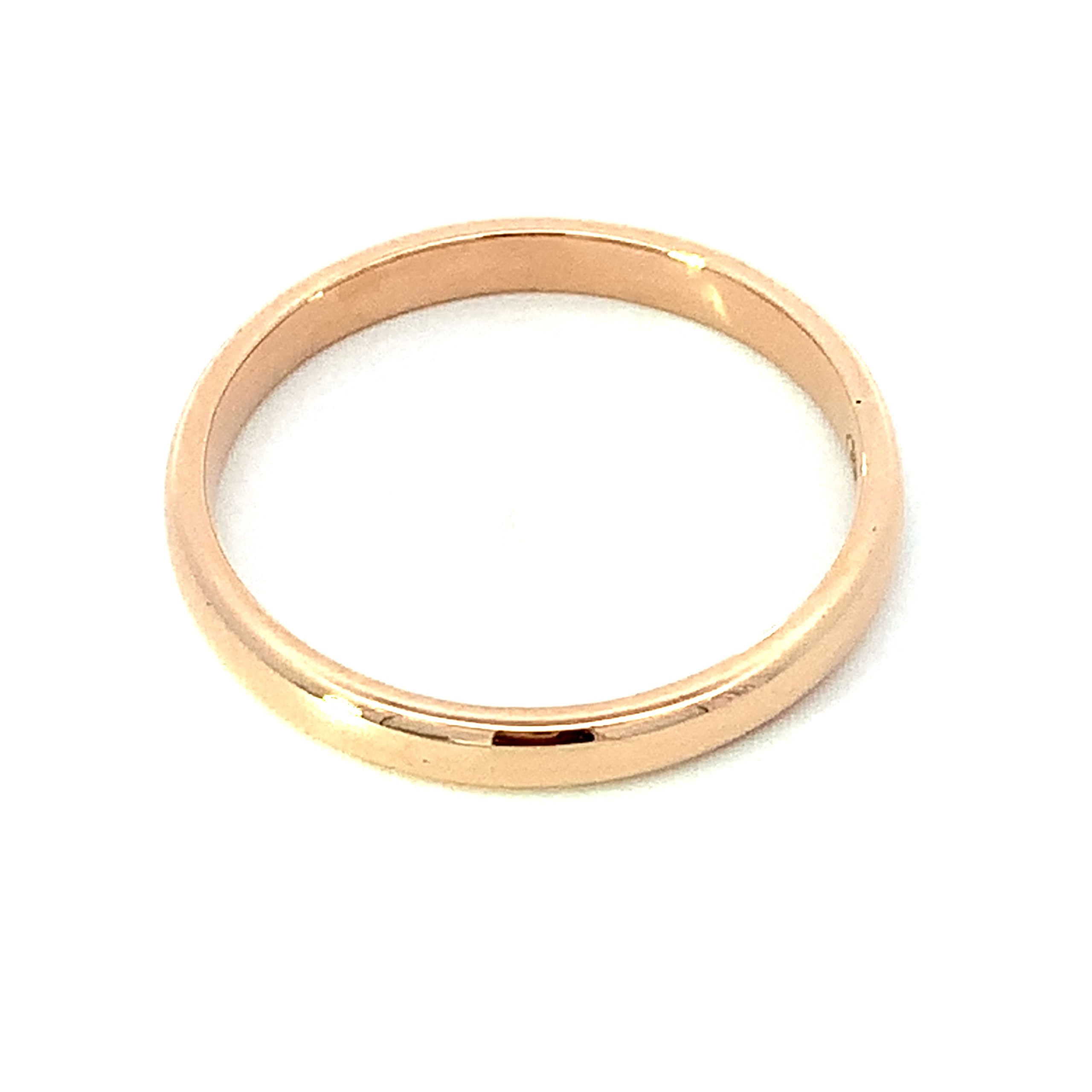 Gents 14ct Rose Gold Court Band - 3mm