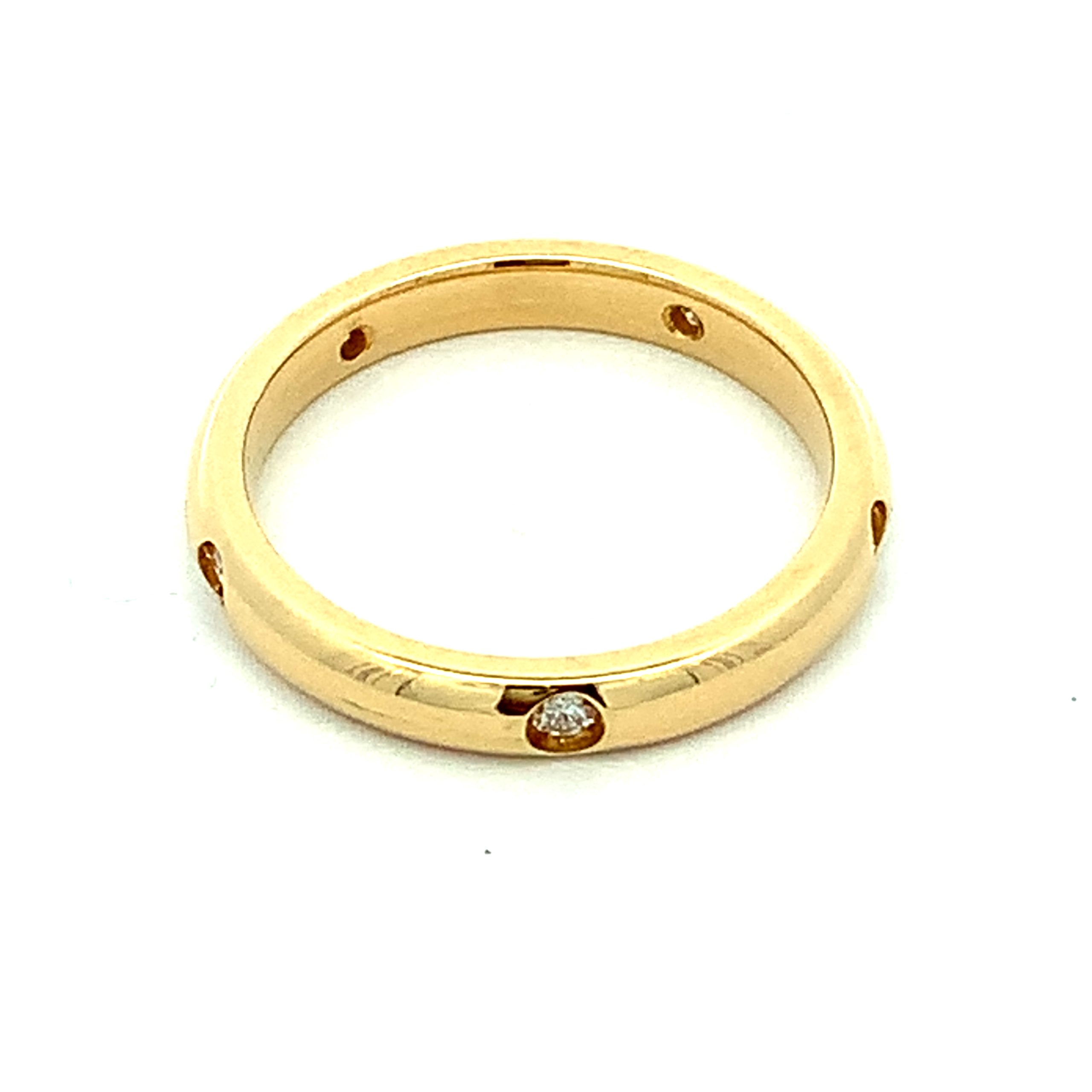 Ladies 18ct Yellow Gold Diamond Set Band