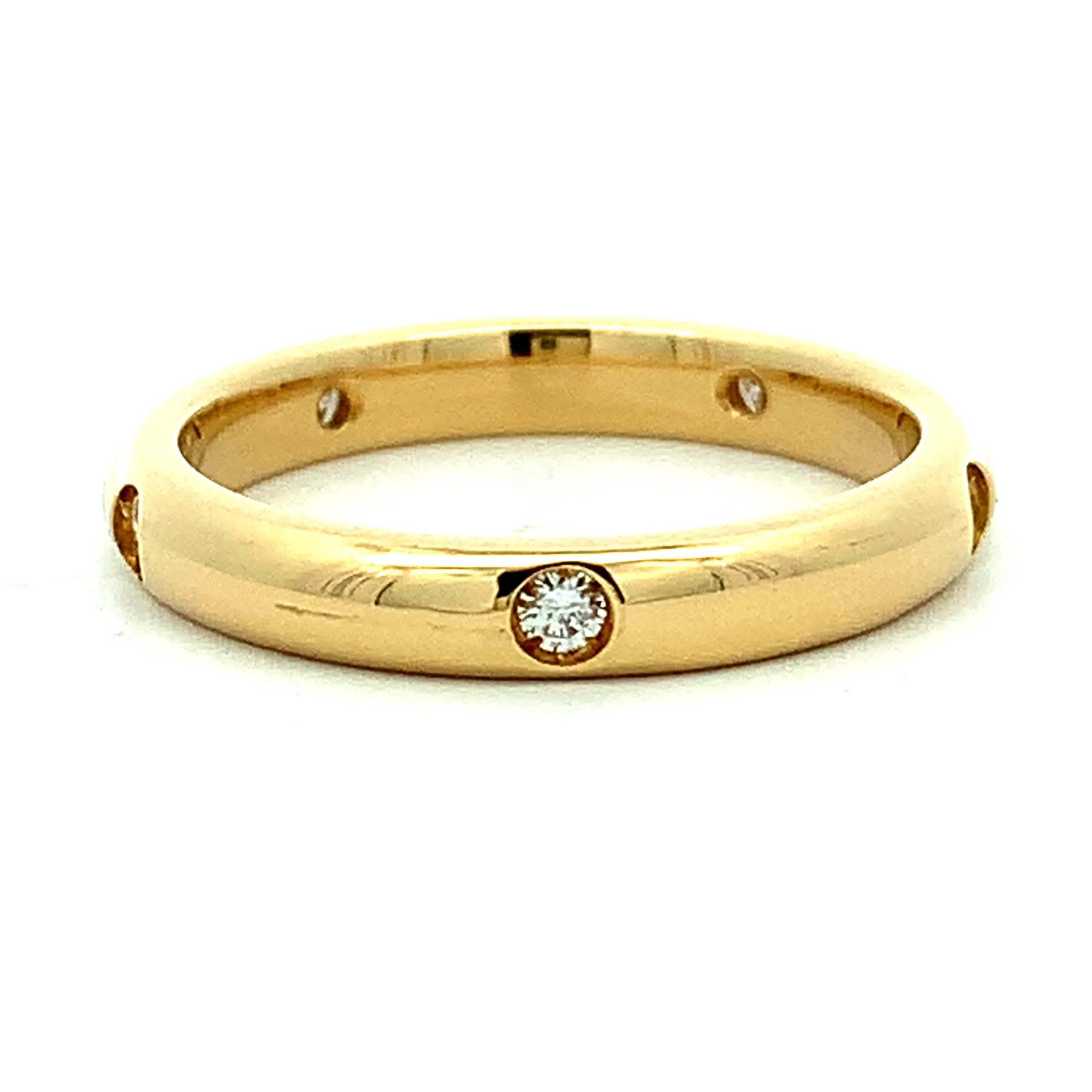 Ladies 18ct Yellow Gold Diamond Set Band