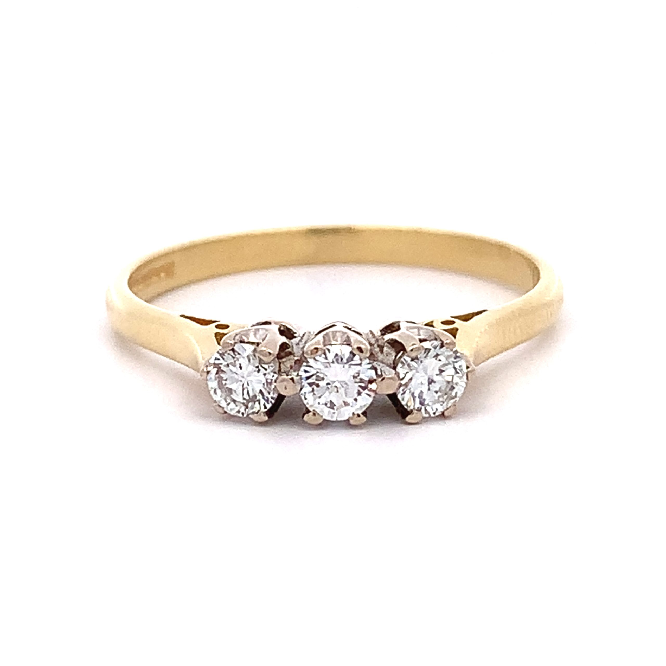 0.30ct Diamond Trilogy Yellow Gold Ring