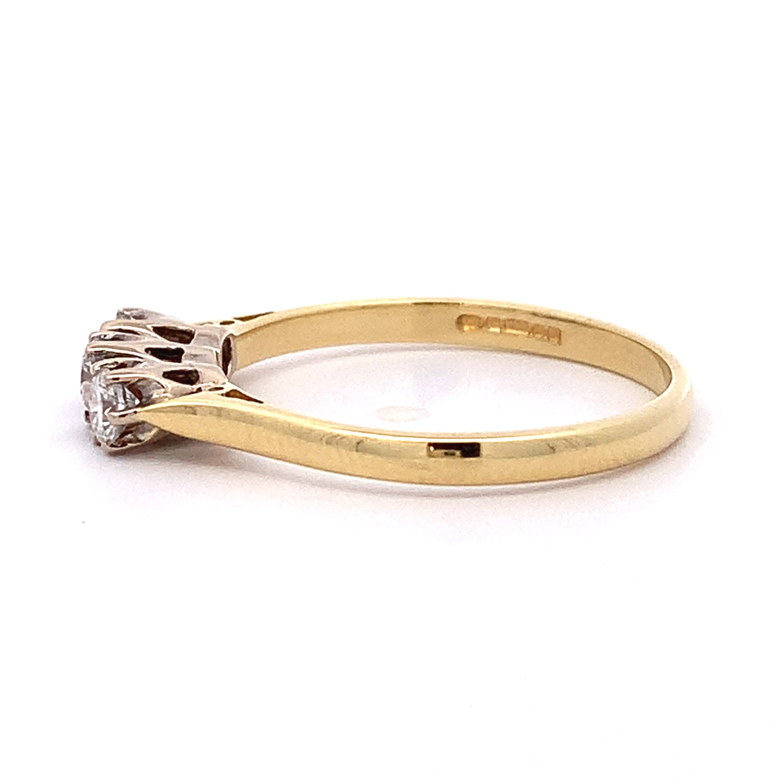 0.30ct Diamond Trilogy Yellow Gold Ring