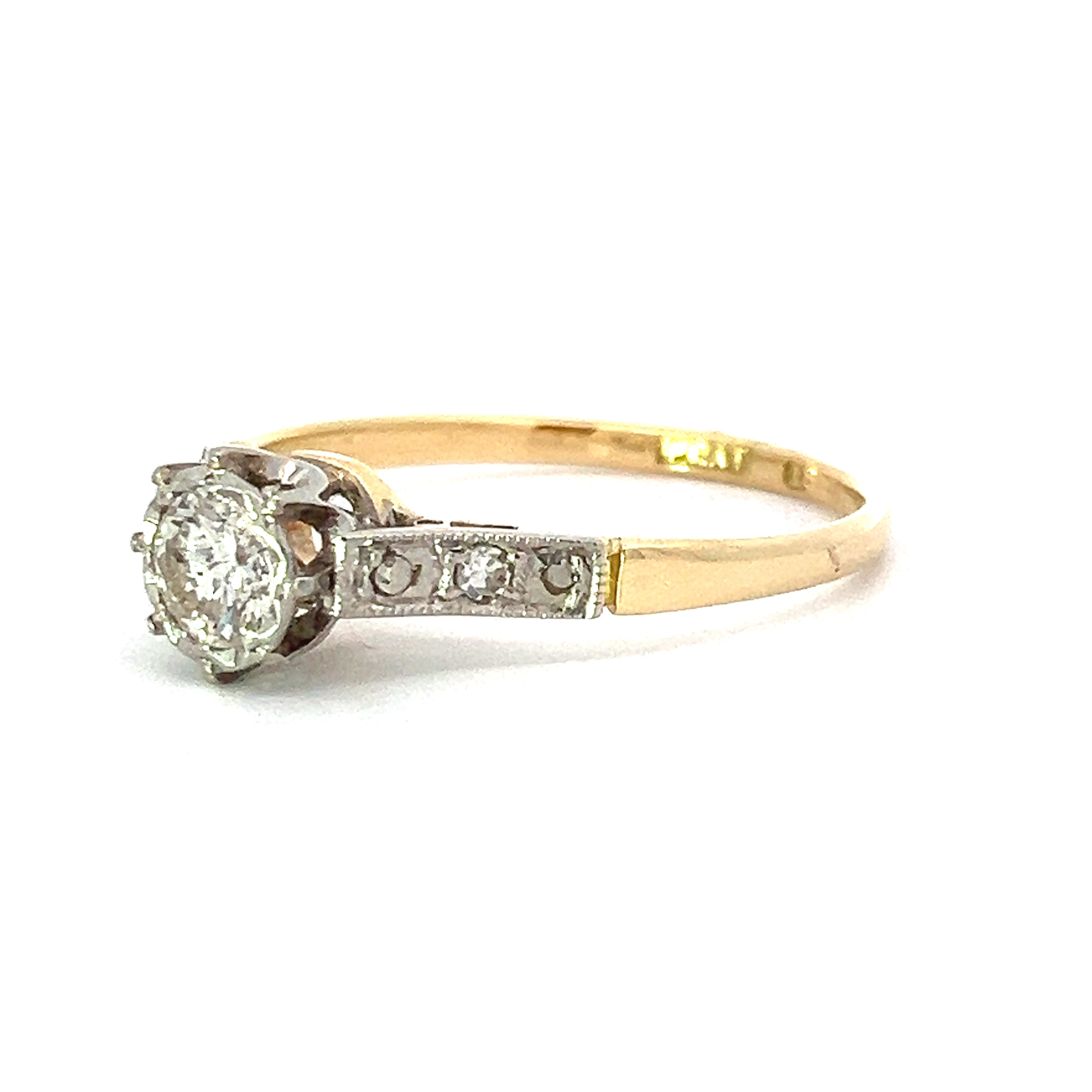 Vintage 0.25ct Diamond Solitaire Ring
