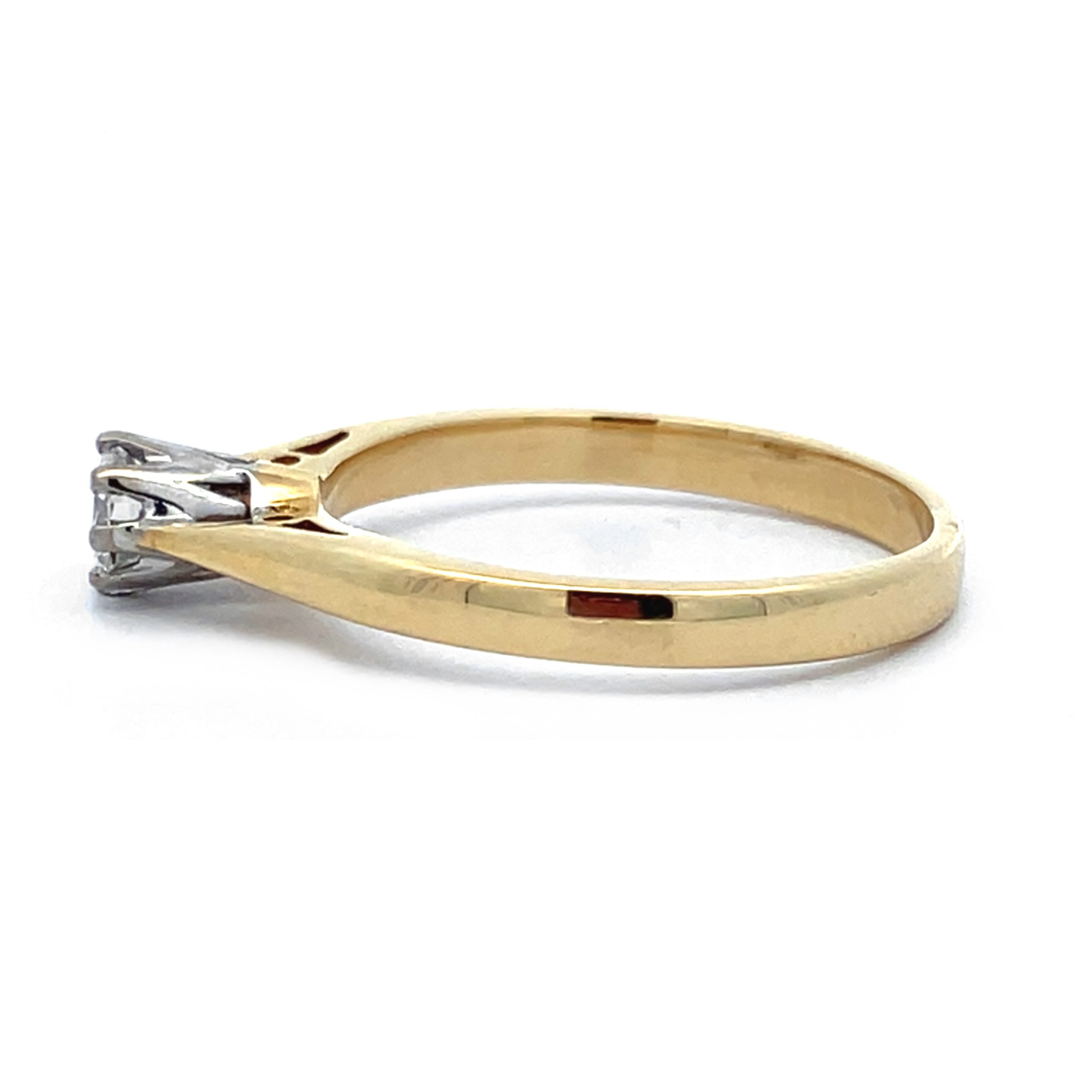 0.16ct Diamond Yellow Gold Solitaire Ring