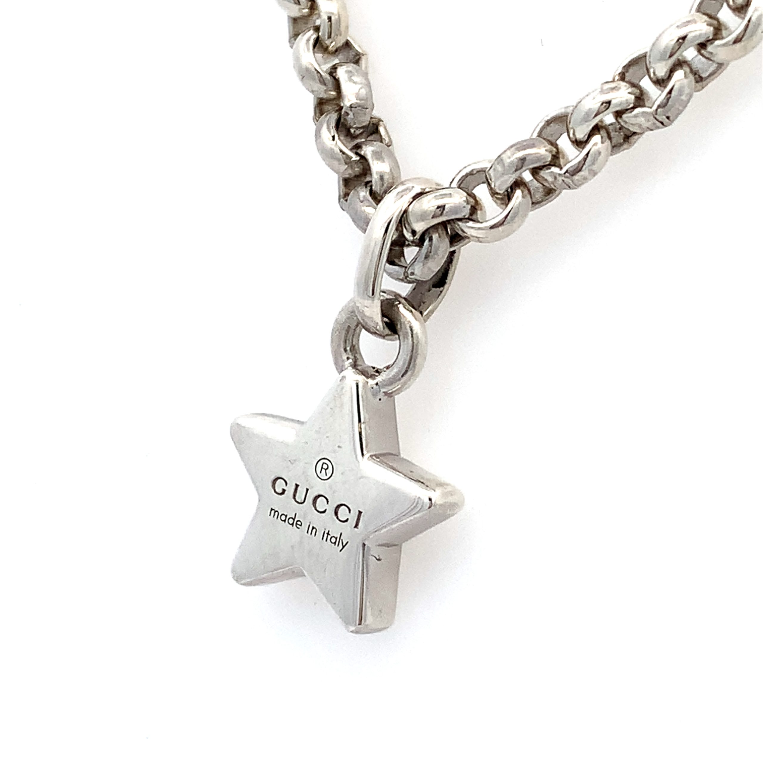 Gucci Silver Star Necklace