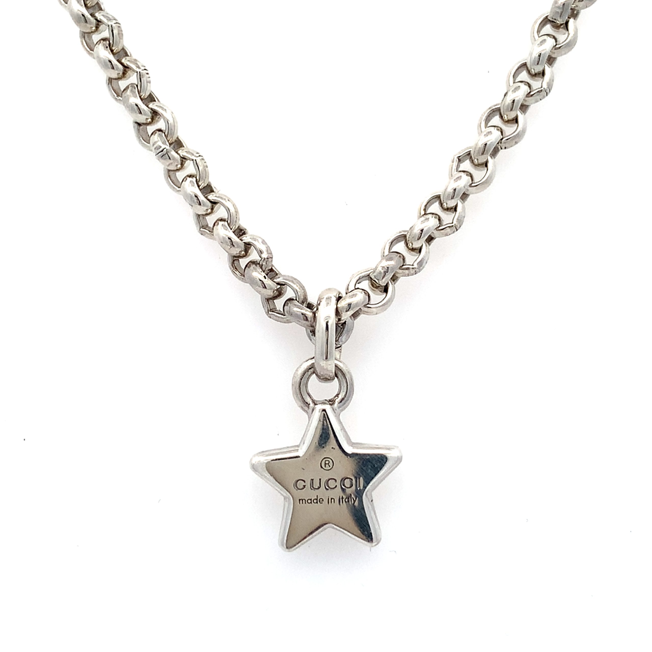 Gucci Silver Star Necklace