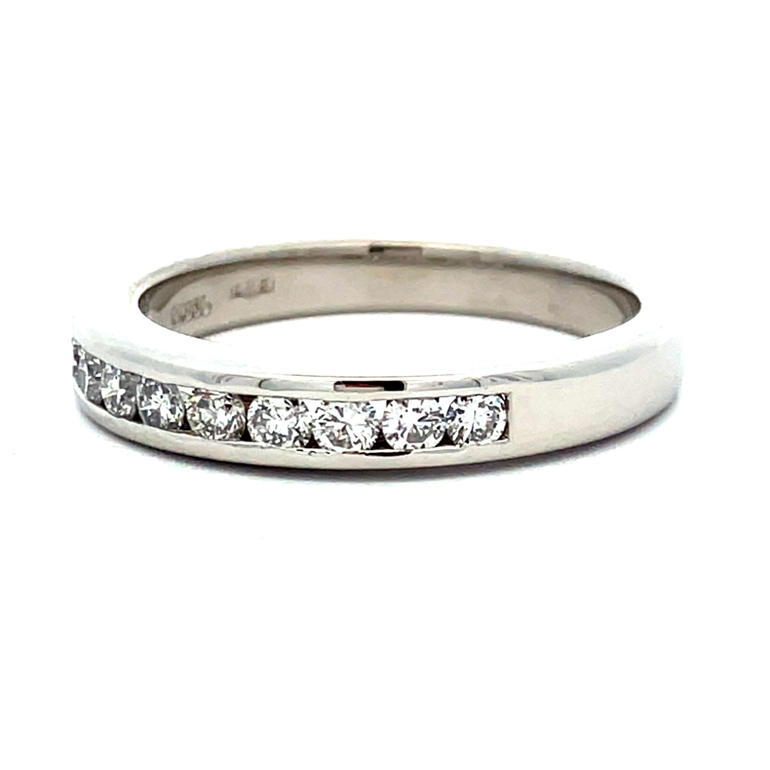 Smooth Platinum Diamond Eternity Ring