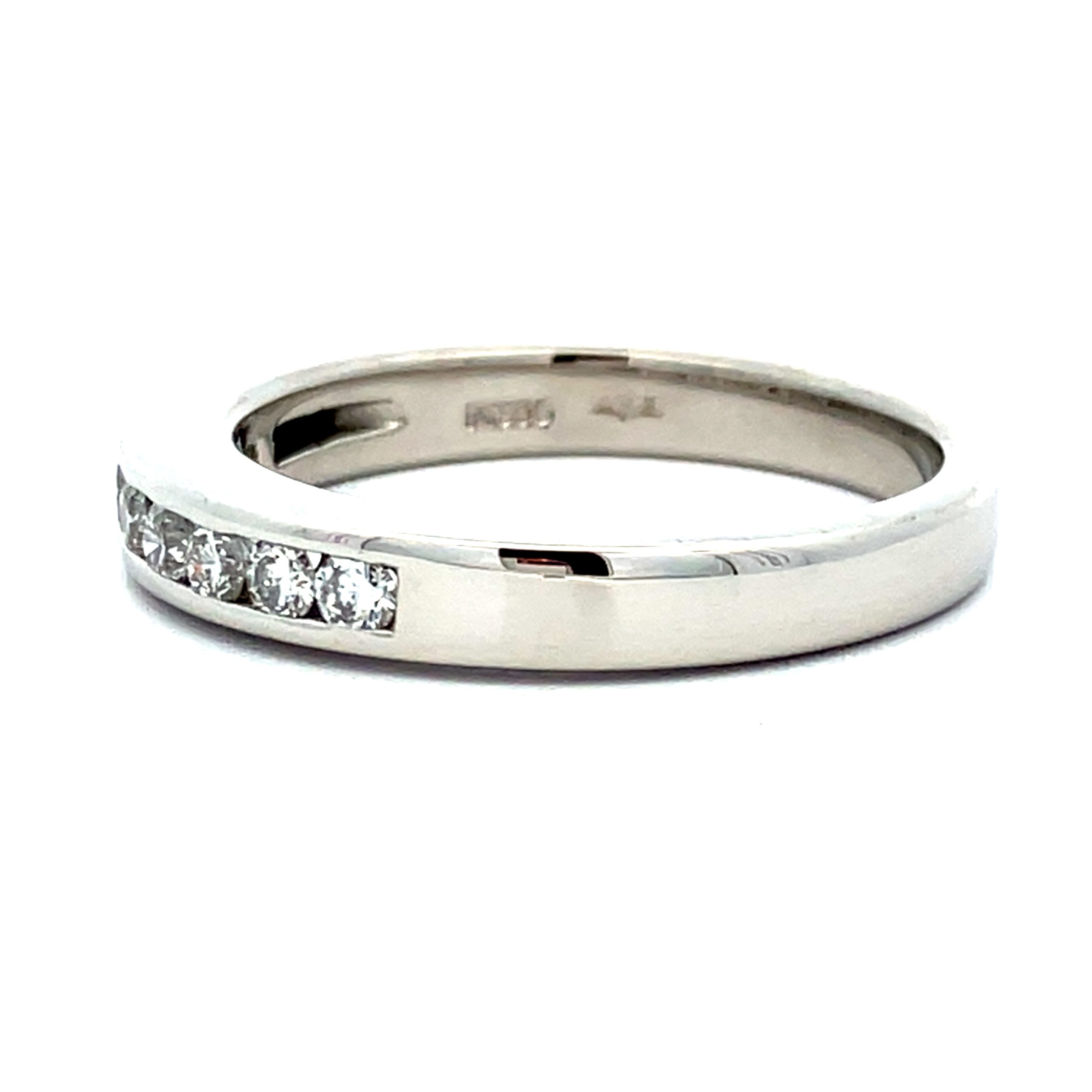 Smooth Platinum Diamond Eternity Ring